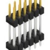 Pin header, 12 pole, pitch 2.54 mm, straight, black, 10057244