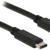 Delock USB-C Kabel USB 2.0 Złącze męskie USB-C®, Złącze męskie USB-C® 1.00 m czarny 83673