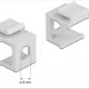 86819 Keystone cover white with 8.0 mm feedthrough 4 pieces