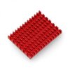 Radiator 40x30x5mm dla Raspberry Pi 4 z taśmą termoprzewodzącą - czerwony