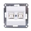Lumina Gniazdo Komputerowe Podwójne Rj45 Cat.5E Utp Białe Wl2120