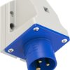 CEE surface mounted plug, 3 pole, 16 A/230 V, blue, 6 h, IP44, 513-6