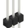 Pin header, 3 pole, pitch 2.54 mm, straight, black, 10046450