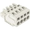 Socket header, 4 pole, pitch 5 mm, angled, light gray, 721-104/026-000
