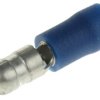 Konektor okrągły izolowany Męski rozmiar 2.5mm² średnica przelotu 5mm RS PRO Niebieski długość całkowita 21.2mm
