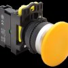 Przycisk sterowniczy grzybkowy 22mm IP65 żółty NO zestaw