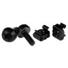 StarTech.com CABSCREWM5B M5 x 12mm - Screws and Cage Nuts - 50 Pack, Black