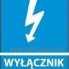 Naklejka- WYŁACZNIK GŁÓWNY 74x105 niebieska