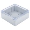 Hammond 1554Q2GYCL Watertight PC Enclosure Grey, Clear Lid 140 x 140 x 60mm