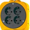 Power station, 4-way, 5 m, 16 A, yellow, 1 15176 0