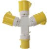 Faithfull Power Plus A1013-4 3-Way Splitter 110V