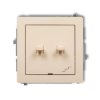 DECO Łącznik jednobiegunowy ze schodowym (wspólne zasilanie) w stylu amerykańskim beżowy 1DWPUS-10.1