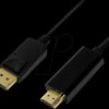 CV0127 DisplayPort cable, DP/M to HDMI-A/M, 4K/30 Hz, black, 2 m