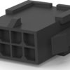 Plug housing, 8 pole, pitch 3 mm, straight, black, 3-794615-8