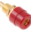 Gniazdo bananowe Żeński Połączenie lutowane typ Gniazdo bananowe Czerwony 32A Hirschmann Test & Measurement rozmiar 4 mm