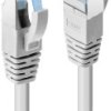 kabel LAN LINDY 47630, 1 szt., RJ45, CAT 6a, S/FTP, 0.30 m, szary
