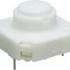 Short-stroke pushbutton, 1 Form A (N/O), 250 mA/35 V AC/DC, unlit , actuator (white, L 4.9 mm), 2.9 N, THT, 3.14.100.506/0000