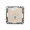 Gniazdo telefoniczne RJ11, beżowe, Sedna Design i Elements SDD112491