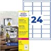 L4773-20 Foil labels, waterproof, 63.5 x 33.9 mm, 480 pieces, white