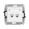 Icon Mechanizm Gniazda Komputerowego Podwójnego 2Xrj45, Kat. 6A, 8-Stykowy...