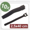 Quadrios 24CA319 Opaska kablowa na rzepy do wiązania element z pętelkami i haczykami (D x S) 400 mm x 25 mm czarny 10 sz
