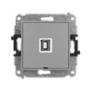 Icon Mechanizm Gniazda Pojedynczego Usb A-B 2.0, Bez Pola Opisowego Szary Mat...