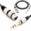 Kabel Mikrofonowy Jack 6,3 Stereo - XLR Żeński 1,5m MK20A