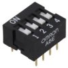 Przełącznik Dip-Switch Ilość Sekcji 4 On-Off 0,025A/24Vdc A6e-4101-N