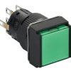 Przycisk z podświetleniem ziel. Kwadr. O 16, kryty z sam. powr., 24 V, 2OC XB6ECW3B2P