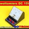 Woltomierz analogowy szkolny DC do 15V