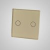 TouchMe Mały panel szklany, łącznik podwójny, złoty TM531G