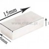 Magnes neodymowy 15x6x2mm niklowany N38