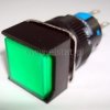 Przycisk chwilowy LAS1-AF-11, zielony LED 12V kwad