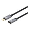 Przedłużacz USB-C 3.2 Gen2 M/F 100W 5A czarny ICOC MUSB322-CMF-010 /1m/