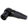 Rean RC3MR-B AV XLR Connector Plug Right Angle 3 Pins 1pc