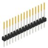 Pin header, 15 pole, pitch 2.54 mm, straight, black, 10046600
