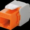 90690 Keystone module Cat.6a UTP, RJ45 jack / LSA, orange