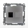 Gniazdo telefoniczne RJ12 pojedyncze srebrne DT1.01/43 Kontakt Simon54