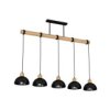 Lampa Wisząca Erik Black/Wood 5Xe27 Mlp7227 Milagro