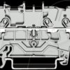 2004-1301 3-conductor feed-through terminal, 32 A 0.5 - 4.0 mm² grey
