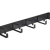 Organizator Kabli Rack 19 1U Metalowy Czarny Neku Z Metalowymi Uchwytami
