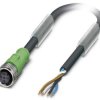 Kabel do czujników/elementów wykonawczych Phoenix Contact SAC-4P- 5,0-186/M12FS 1509490, kabel, otwarte końcówki, 1 szt.