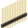 Pin header, 15 pole, pitch 1.27 mm, straight, black, 10059504