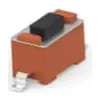 Short-stroke pushbutton, Form A (N/O), 50 mA/24 VDC, unlit , actuator (black, L 1.07 mm), 1.76 N, SMD, 1437566-4