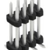 Pin header, 8 pole, pitch 2 mm, angled, black, SLY12SMD0928Z