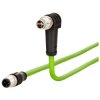 Metz Connect 142M2X1B020 M12 Patch Cable CAT 6A S/FTP 2m PUR Green Drag Chain