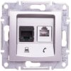 SEDNA Gniazdo teleinformatyczne aluminium SDN5200160