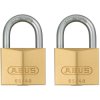 ABUS 09859 65/40mm Brass Padlock Twin Carded