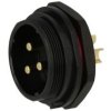 Wtyk; SP2912/P3-1N; 3 tory; proste; lutowany; 10mm2; SP29; na panel; 30mm; skręcane; nylon66; czarny; IP68; 50A; 500V; Weipu; Ro