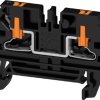 Through terminal block, push-in connection, 2.5 mm², 24 A, 8 kV, black, 2847270000